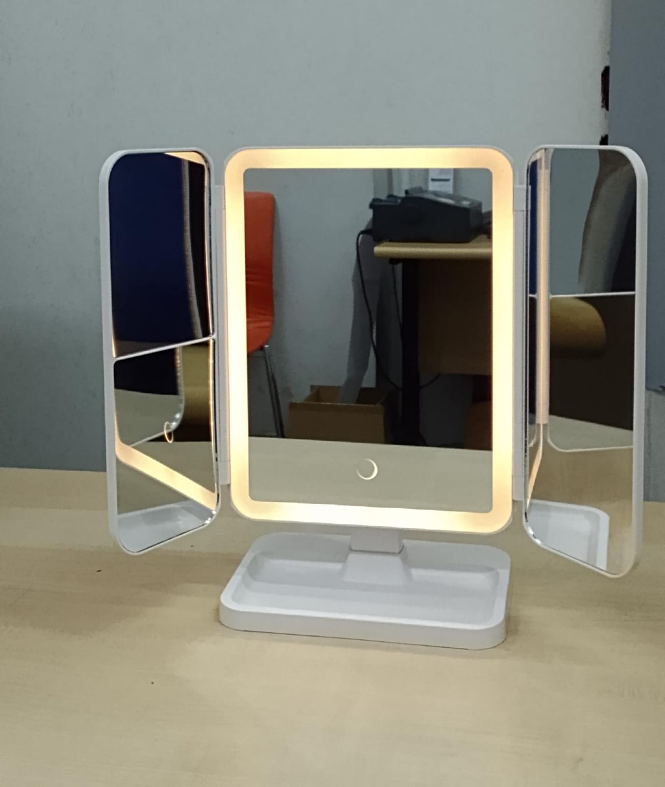 Espejo LED de mesa SATE recargable